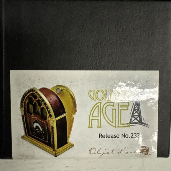 Objet d'Art Fine Collectible "Golden Age" Release # 232 Trinket Box NIB Rare - Picture 4 of 5